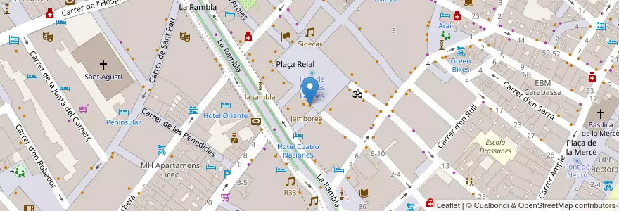Mapa de ubicacion de jamboree en 西班牙, Catalunya, Barcelona, Barcelonès, Barcelona.