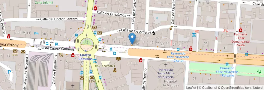 Mapa de ubicacion de Jamonería Salamanca en إسبانيا, منطقة مدريد, منطقة مدريد, Área Metropolitana De Madrid Y Corredor Del Henares, مدريد.