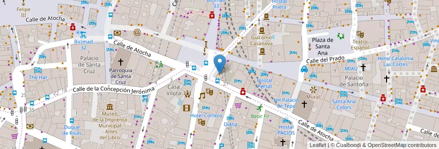 Mapa de ubicacion de Jamonería en إسبانيا, منطقة مدريد, منطقة مدريد, Área Metropolitana De Madrid Y Corredor Del Henares, مدريد.