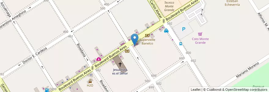 Mapa de ubicacion de Jannicelli en Argentinië, Buenos Aires, Partido De Esteban Echeverría, Monte Grande.