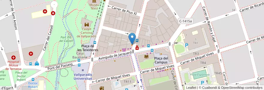 Mapa de ubicacion de Jaquard en Испания, Каталония, Барселона, Vallès Occidental, Terrassa.