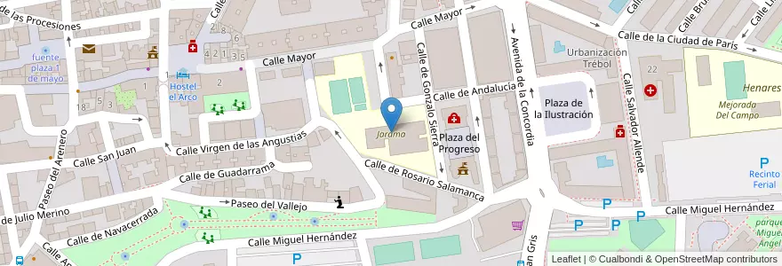 Mapa de ubicacion de Jarama en Sepanyol, Comunidad De Madrid, Comunidad De Madrid, Cuenca Del Henares, Mejorada Del Campo.