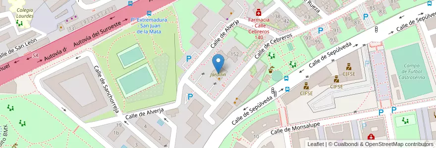 Mapa de ubicacion de Jardilin en Испания, Мадрид, Мадрид, Área Metropolitana De Madrid Y Corredor Del Henares, Мадрид.