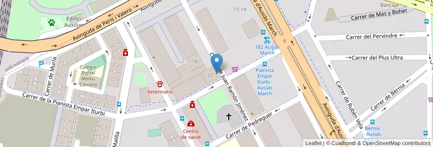 Mapa de ubicacion de Jardin en スペイン, バレンシア州, València / Valencia, Comarca De València, València.