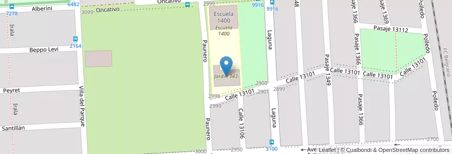 Mapa de ubicacion de Jardin 343 en Argentina, Santa Fe, Departamento Rosario, Municipio De Rosario, Rosario.