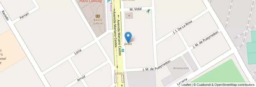 Mapa de ubicacion de Jardín en Arjantin, Buenos Aires, Partido De Esteban Echeverría.