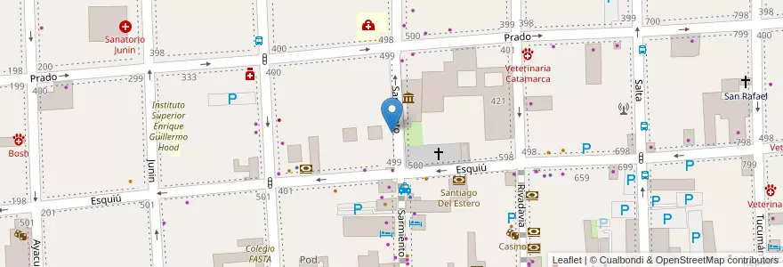 Mapa de ubicacion de Jardin en Аргентина, Катамарка, Departamento Capital, Municipio De San Fernando Del Valle De Catamarca, San Fernando Del Valle De Catamarca.