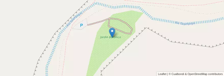 Mapa de ubicacion de Jardín Botánico en Аргентина, Ла-Риоха, Coronel Felipe Varela.