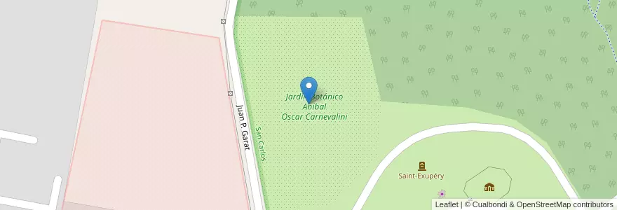Mapa de ubicacion de Jardín Botánico Aníbal Oscar Carnevalini en アルゼンチン, エントレ・リオス州, Departamento Concordia, Distrito Suburbios, Concordia, Concordia.