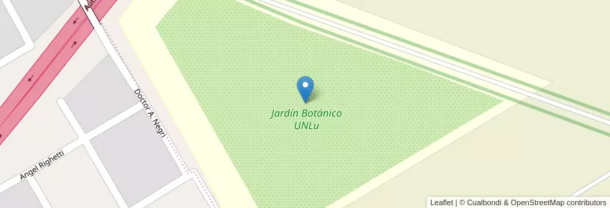 Mapa de ubicacion de Jardín Botánico UNLu en Аргентина, Буэнос-Айрес, Partido De Luján.