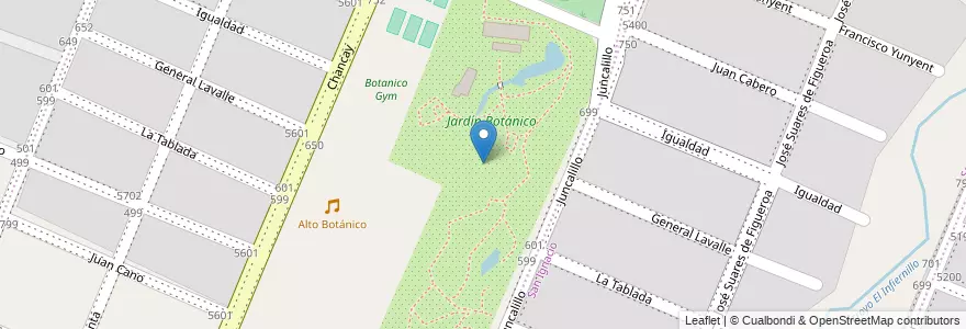 Mapa de ubicacion de Jardín Botánico en Аргентина, Кордова, Departamento Capital, Pedanía Capital, Córdoba, Municipio De Córdoba.