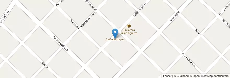 Mapa de ubicacion de Jardin Burbujas en Arjantin, Buenos Aires, Partido De Hurlingham, Hurlingham.