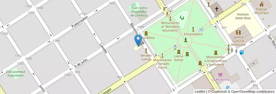 Mapa de ubicacion de Jardín Cinco Sentidos en Argentinien, Santa Fe, Departamento General López, Municipio De Venado Tuerto.