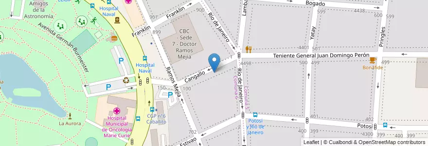 Mapa de ubicacion de Jardín Creando, Caballito en Argentine, Ciudad Autónoma De Buenos Aires, Comuna 5, Buenos Aires.