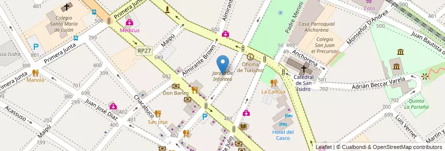Mapa de ubicacion de Jardin De Infanteo en Arjantin, Buenos Aires, Partido De San Isidro, San Isidro.