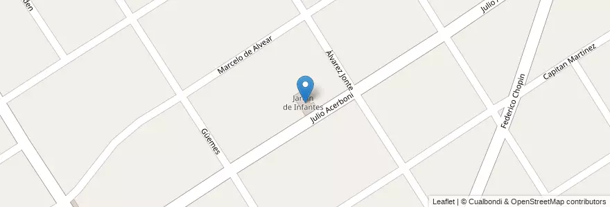 Mapa de ubicacion de Jardin de Infantes en Arjantin, Buenos Aires, Partido De José C. Paz.