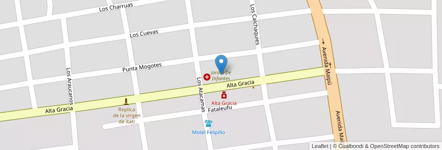 Mapa de ubicacion de Jardín De Infantes en アルゼンチン, コリエンテス州, Departamento Capital, Corrientes, Corrientes.