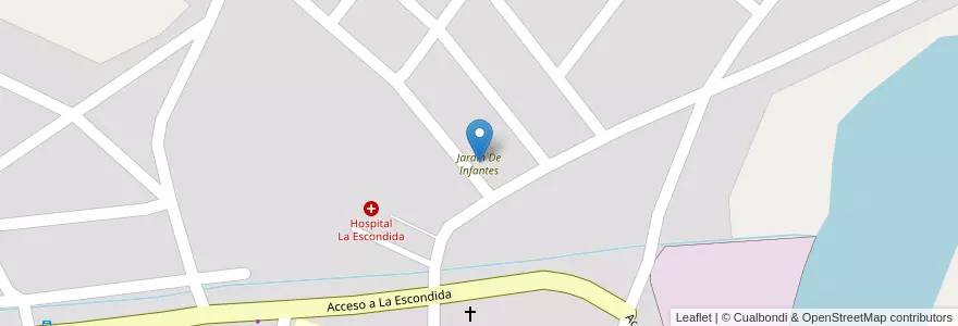 Mapa de ubicacion de Jardín De Infantes en الأرجنتين, Chaco, Departamento General Dónovan, Municipio De La Escondida, La Escondida.