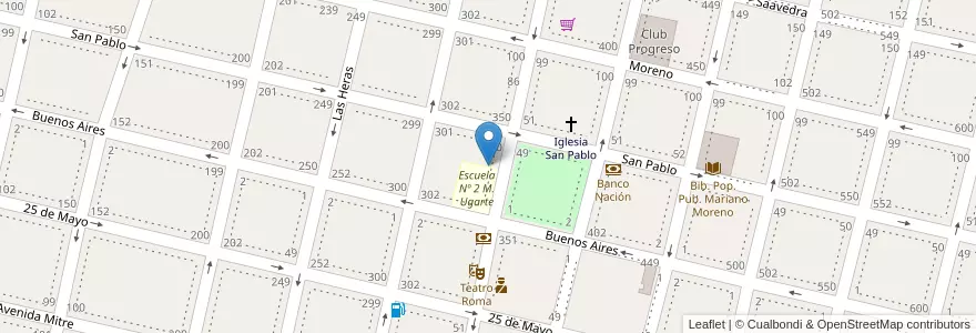 Mapa de ubicacion de Jardín De Infantes 901 Martha Salotti en Argentine, Province De Buenos Aires, Partido De Salto.