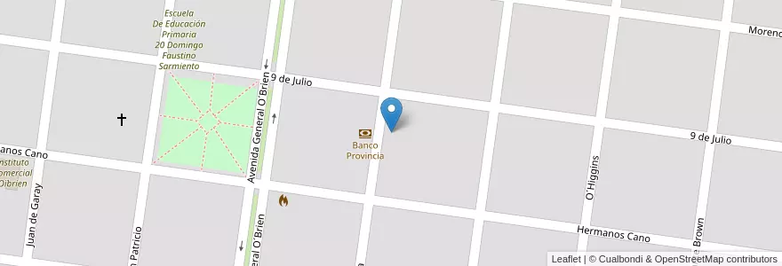 Mapa de ubicacion de Jardin De Infantes 903 Constancio C. Vigil en アルゼンチン, ブエノスアイレス州, Partido De Bragado, Cuartel O´Brien, Eduardo O'Brien.