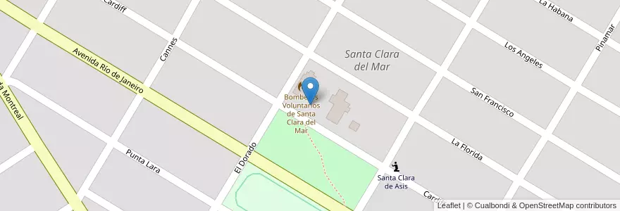 Mapa de ubicacion de Jardín De Infantes 904 en Argentinië, Buenos Aires, Partido De Mar Chiquita, Santa Clara Del Mar.