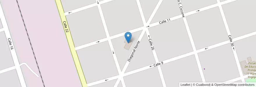 Mapa de ubicacion de Jardín de Infantes 904 en アルゼンチン, ブエノスアイレス州, Partido De Villarino, Pedro Luro.