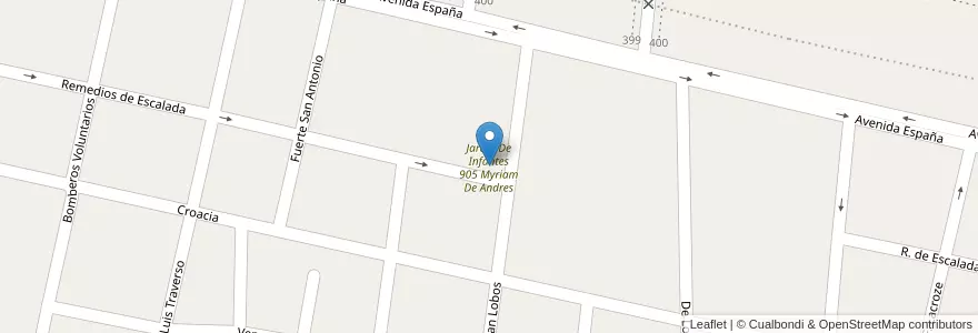 Mapa de ubicacion de Jardín De Infantes 905 Myriam De Andres en Arjantin, Buenos Aires, Partido De Salto.