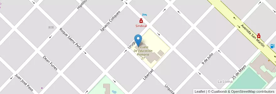 Mapa de ubicacion de Jardin De Infantes 909 Gral. Viamonte en Arjantin, Buenos Aires, Partido De General Viamonte, Los Toldos.