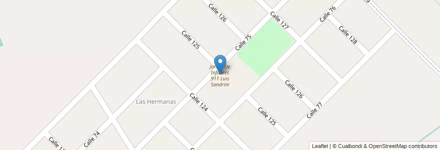 Mapa de ubicacion de Jardín De Infantes 911 Luis Sandrini en Аргентина, Буэнос-Айрес, Partido De Berazategui, Hudson, Juan María Gutiérrez.