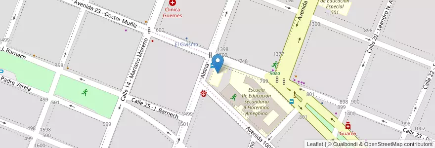 Mapa de ubicacion de Jardín de Infantes 924 en Arjantin, Buenos Aires, Partido De Luján.