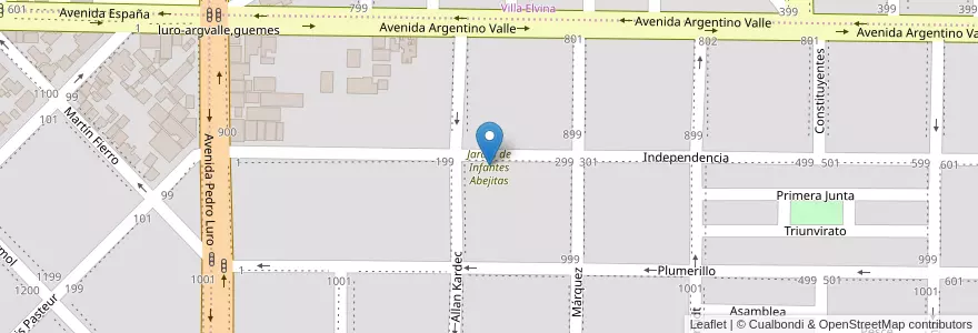 Mapa de ubicacion de Jardín de Infantes Abejitas en 아르헨티나, La Pampa, Municipio De Santa Rosa, Departamento Capital, Santa Rosa.