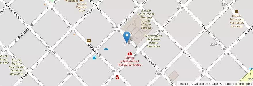 Mapa de ubicacion de Jardín De Infantes Alfa Y Omega en Argentine, Province De Buenos Aires, Partido De Olavarría, Olavarría.