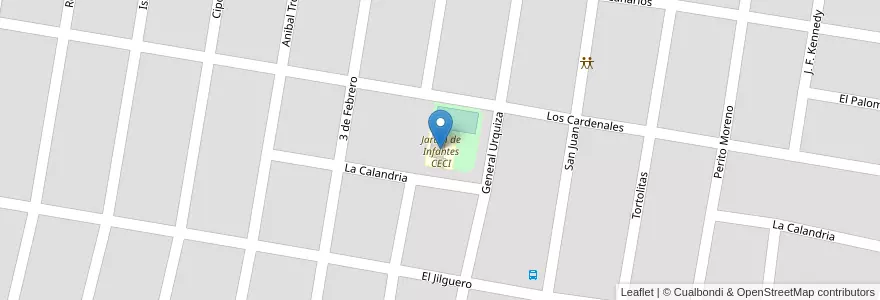 Mapa de ubicacion de Jardín de Infantes CECI en الأرجنتين, ريو نيغرو, General Roca, Departamento General Roca, General Roca.