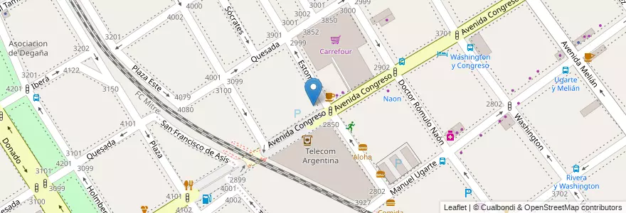 Mapa de ubicacion de Jardín de Infantes, Coghlan en 阿根廷, Ciudad Autónoma De Buenos Aires, Comuna 12, 布宜诺斯艾利斯.