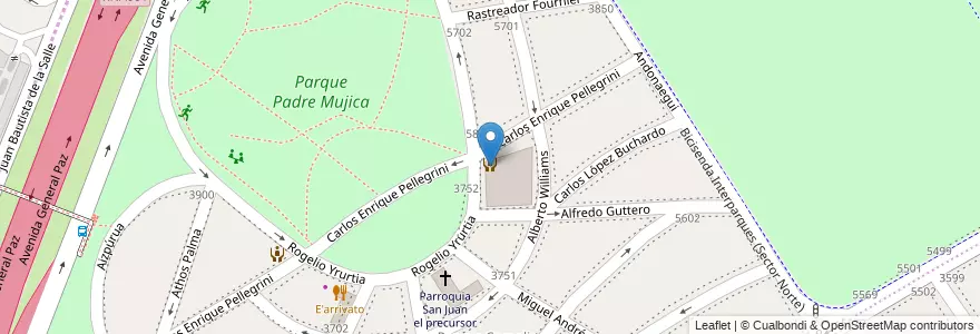 Mapa de ubicacion de Jardín de Infantes Común 01/15°, Saavedra en 阿根廷, Ciudad Autónoma De Buenos Aires, Comuna 12, 布宜诺斯艾利斯.