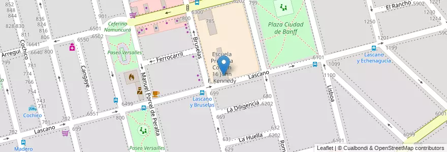 Mapa de ubicacion de Jardín de Infantes Común 02/18° El Trencito de Versalles, Versalles en Argentinien, Ciudad Autónoma De Buenos Aires, Buenos Aires, Comuna 10.