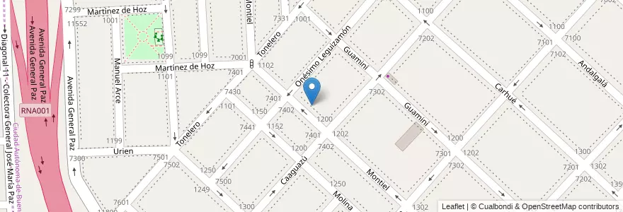Mapa de ubicacion de Jardín de Infantes Común 02/20°, Liniers en Argentina, Ciudad Autónoma De Buenos Aires, Buenos Aires.