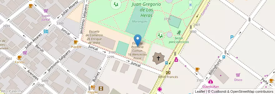 Mapa de ubicacion de Jardín de Infantes Común 03/01°, Palermo en Argentinien, Ciudad Autónoma De Buenos Aires, Buenos Aires, Comuna 14.
