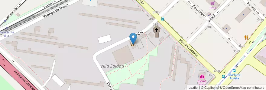 Mapa de ubicacion de Jardín de Infantes Común 03/19°, Villa Soldati en Arjantin, Ciudad Autónoma De Buenos Aires, Buenos Aires, Comuna 8.