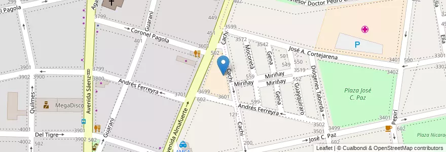 Mapa de ubicacion de Jardín de Infantes Común 04/05° sede, Nueva Pompeya en آرژانتین, Ciudad Autónoma De Buenos Aires, Comuna 4, Buenos Aires.