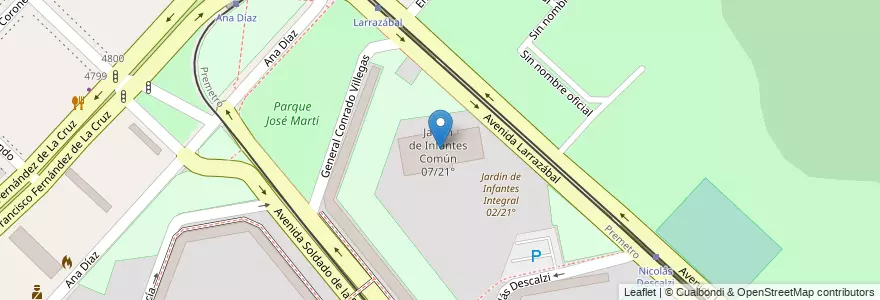 Mapa de ubicacion de Jardín de Infantes Común 07/21°, Villa Lugano en 阿根廷, Ciudad Autónoma De Buenos Aires, 布宜诺斯艾利斯, Comuna 8.