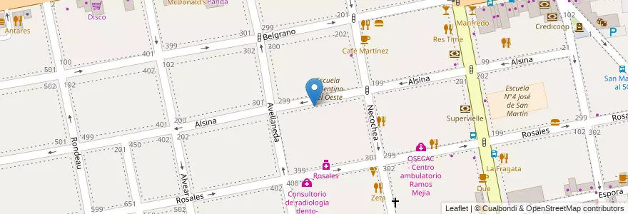 Mapa de ubicacion de Jardin de infantes el Gato con Botas en 阿根廷, 布宜诺斯艾利斯省, Partido De La Matanza, Ramos Mejía.