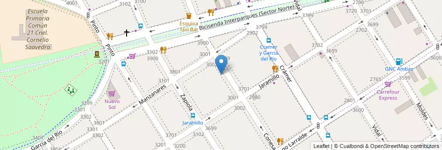 Mapa de ubicacion de Jardín de Infantes Estrellita, Saavedra en アルゼンチン, Ciudad Autónoma De Buenos Aires, Comuna 12, ブエノスアイレス.