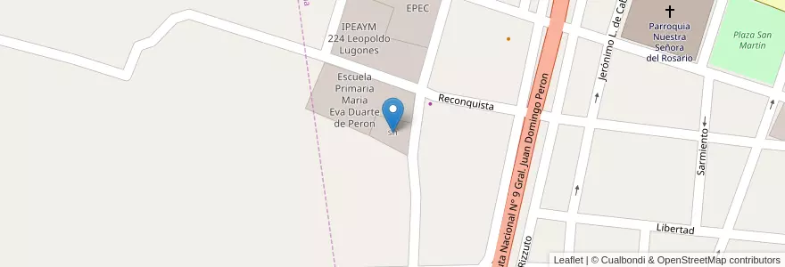 Mapa de ubicacion de Jardin de Infantes Francisco Benchetrit en Argentine, Córdoba, Departamento Río Seco, Pedanía Villa De María, Municipio De Villa De María, Villa De María.