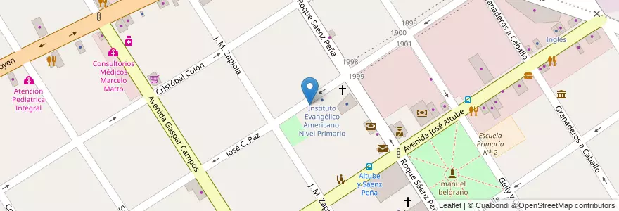Mapa de ubicacion de Jardin de infantes IEA en Argentina, Buenos Aires, Partido De José C. Paz.
