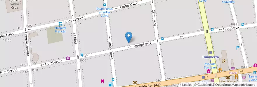 Mapa de ubicacion de Jardín de Infantes Integral 01/06°, San Cristobal en アルゼンチン, Ciudad Autónoma De Buenos Aires, Comuna 3, ブエノスアイレス.
