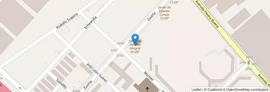 Mapa de ubicacion de Jardín de Infantes Integral 01/20°, Villa Lugano en Argentinië, Ciudad Autónoma De Buenos Aires, Buenos Aires, Comuna 8.