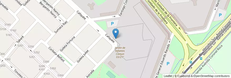 Mapa de ubicacion de Jardín de Infantes Integral 01/21°, Villa Lugano en 阿根廷, Ciudad Autónoma De Buenos Aires, 布宜诺斯艾利斯, Comuna 8.
