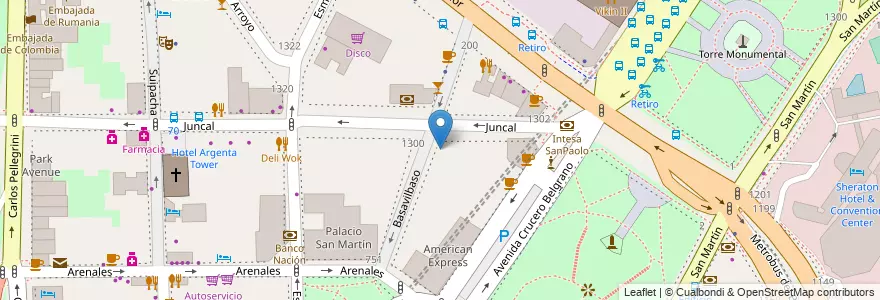 Mapa de ubicacion de Jardín de Infantes Integral 02/01°, Retiro en 阿根廷, Ciudad Autónoma De Buenos Aires, Comuna 1, 布宜诺斯艾利斯.