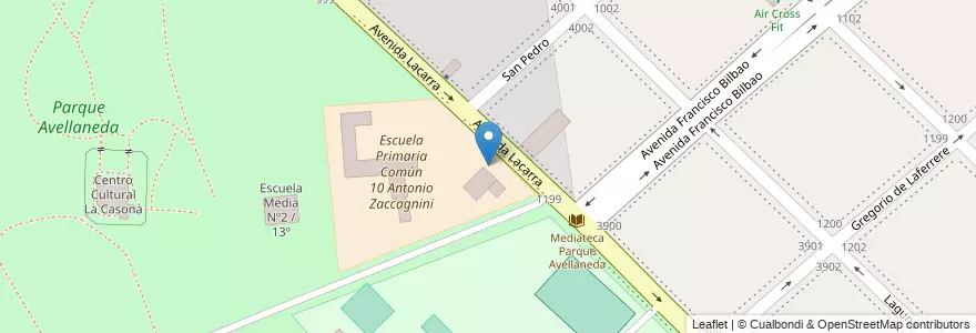 Mapa de ubicacion de Jardín de Infantes Integral 03/13° Jardín del Parque, Parque Avellaneda en アルゼンチン, Ciudad Autónoma De Buenos Aires, Comuna 9, ブエノスアイレス.